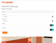 Tablet Screenshot of hotelaslisboa.com